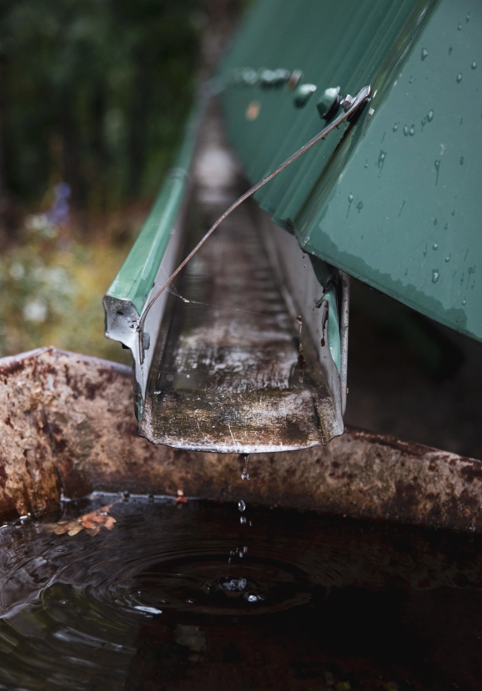 Rain water harvesting illustration